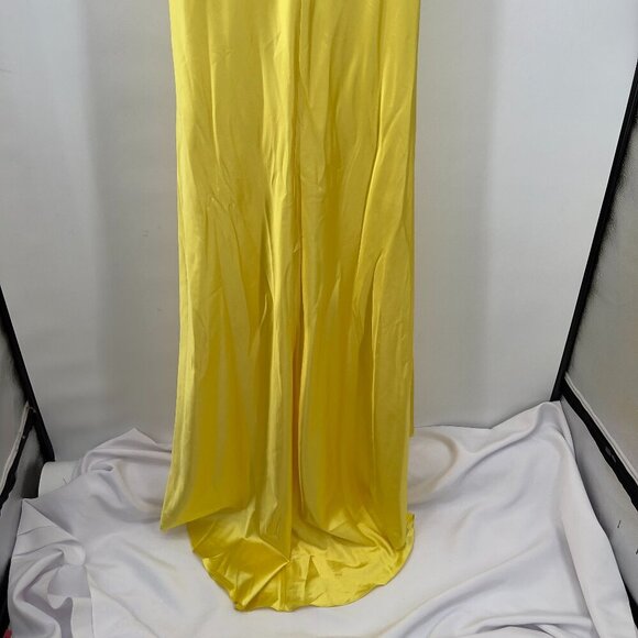Karishma Yellow Designer Beaded Embellished Evening  Maxi Gown 10— NWT - Picture 6 of 12